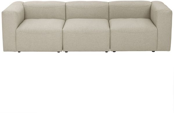 Sofa 3-Sitzer Kattrina Flachgewebe creme