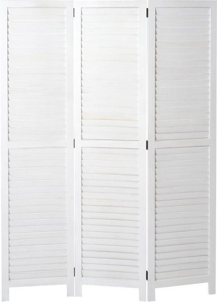 MCW Paravent MCW-C30-3, Fensterladenoptik, 3 Paneele, Optische Vergrößerung des Raums