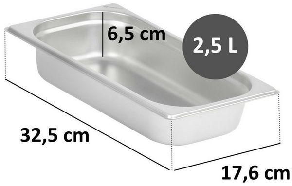 Mahlzeit Thermobehälter GN Behälter 1/3 mit Deckel, Höhe 65 mm, Edelstahl Wärmebehälter, Edelstahl, (Set, 2-tlg, 1x 1/3 GN Behälter mit Deckel(65 mm), für Chafing Dishes