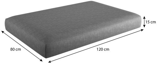 sunnypillow Palettenkissen Milano - 2er Set Palettenauflage mit abnehmbarem Bezug Kaltschaum, 2er Set Sitz- und Rückenkissen Bild 4