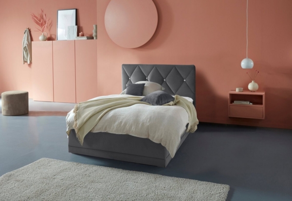 Westfalia Schlafkomfort Polsterbett Adamas, auch mit Bettkasten, Knopfheftung mit Strasssteinen Bild 5