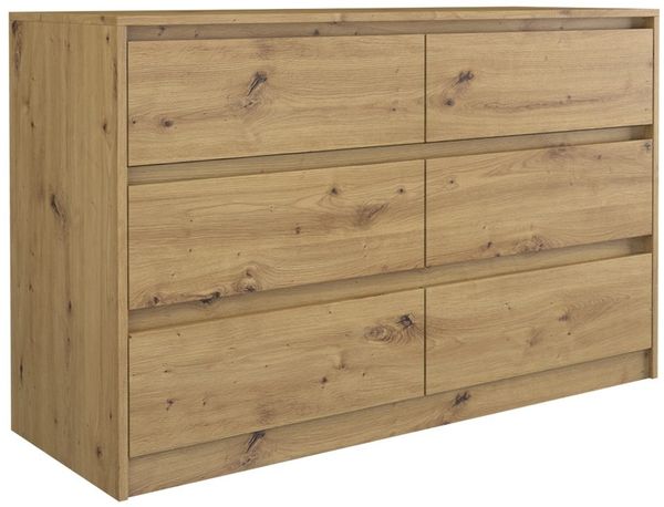 ibonto NACHTKOMMDE Handwerkliche Eiche 120x40x73,5cm (H 73.5 x T 40 x B 120 cm)