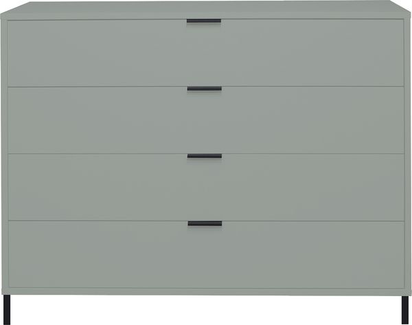 Schubkastenkommode >Bonnie< in pine green matt lack - 119x101x45cm (BxHxT)
