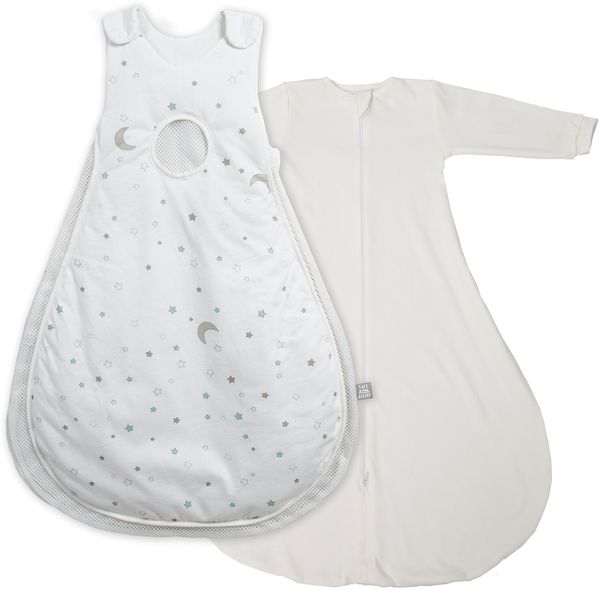 roba 'safe asleep®' Schlafsack Air PLUS - Design 'Sternenzauber' - inkl. Strampelsack - Weiß