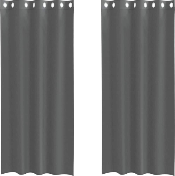 vidaXL Voile Vorhänge mit Ösen 2 Stk. Dunkelgrau 140x245 cm 4102080