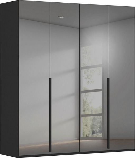 rauch Drehtürenschrank Kleiderschrank Schrank Garderobe Wäscheschrank BESTSELLER MONTCLAR (3 Ausstattungen BASIC/CLASSIC/PREMIUM (SOFT-CLOSE), Breiten 201-400 cm) Front in Glas/Hochglanz/Dekor/Grauspiegel in 5 Breiten MADE IN GERMANY