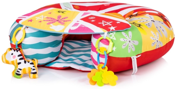 Chipolino Babykissen 2 in 1 Spielkissen, Greiflinge, Kuschelkissen, Sitzkissen bunt
