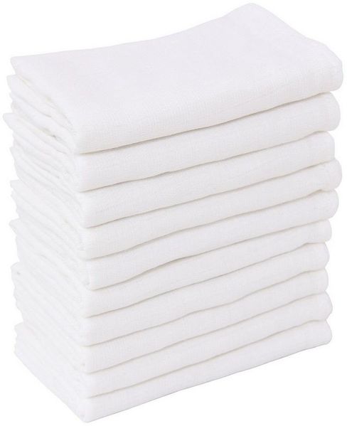 Clinotest Spucktuch Mullwindeln/Spucktücher/Schnuffeltücher/Schmusetücher, (80x80 cm, 10-tlg), 95 Grad waschbare, kochfeste Mulltücher ohne Einlaufen, 100% Baumwolle