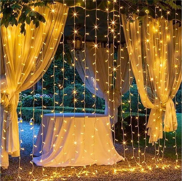 Merry 2024 LED-Lichterkette LED-Lichterkette 20m/30m/50m/100 m,für Weihnachten, 8 Modi,Timer,Speicherfunktion,für Hof Hochzeit Weihnachtsfeier