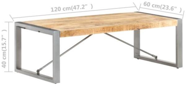 Couchtisch, Mangoholz rau, 120 x 60 x 40 cm Bild 8