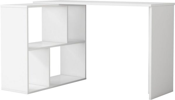 OTTO home Eckschreibtisch Jaaron, mit vier offenen Fächern, modernes und elegantes Design