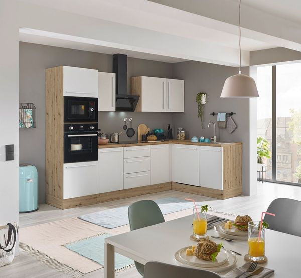 KOCHSTATION Winkelküche Florida, Stellbreite 280x165 cm, wahlweise mit E-Geräten, mit Softclose für Türen und Schubkästen