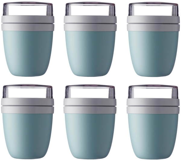 Mepal ELLIPSE Lunchpot 500 + 200 ml Nordic Green 6er Set Bild 1