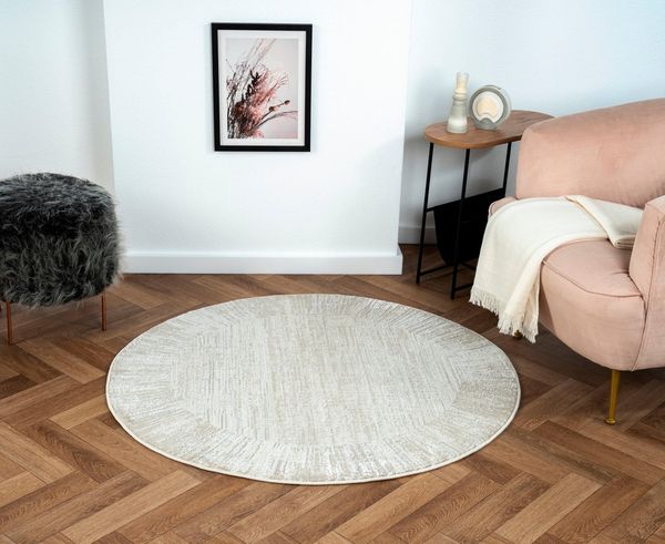 Myflair Möbel & Accessoires Teppich My Heaven, rund, Höhe: 10 mm, Kurzflor, Scandi-Look, besonders weich durch Microfaser
