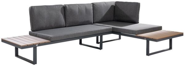 Outdoor Gartenlounge-Set RUNEI, mit Loungetisch, Aluminium, Kunststoff, (3-tlg), inkl. Sitz- und Rückenkissen, Wasserabweisend, B 253 x T 175 cm Bild 3