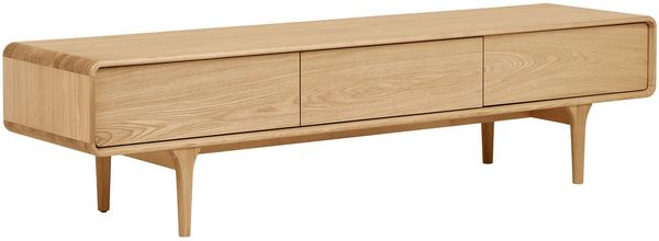 TV-Bank Nilla / Darwin, Echtholz, Holzfarben, 180 x 45 x 45 cm