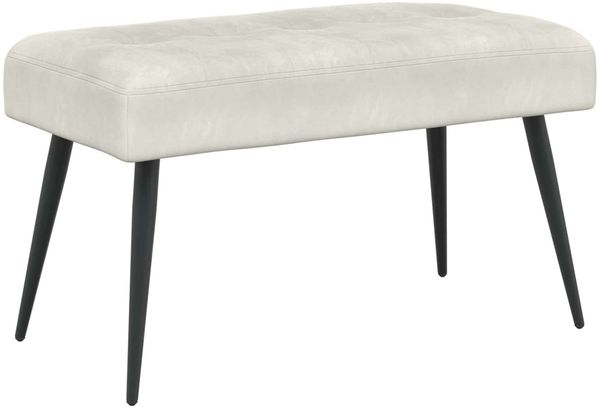 vidaXL Bank mit Knopfheftung Creme 80 x 40 x 46 cm Samt 42038523