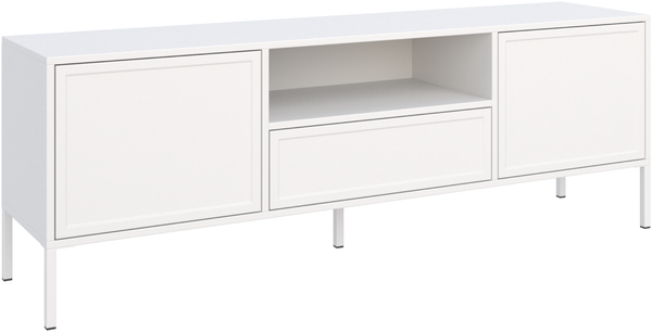 Selsey 'Velveto' - TV-Lowboard 2-türig mit Schublade & Fach, Weiß, 160 cm