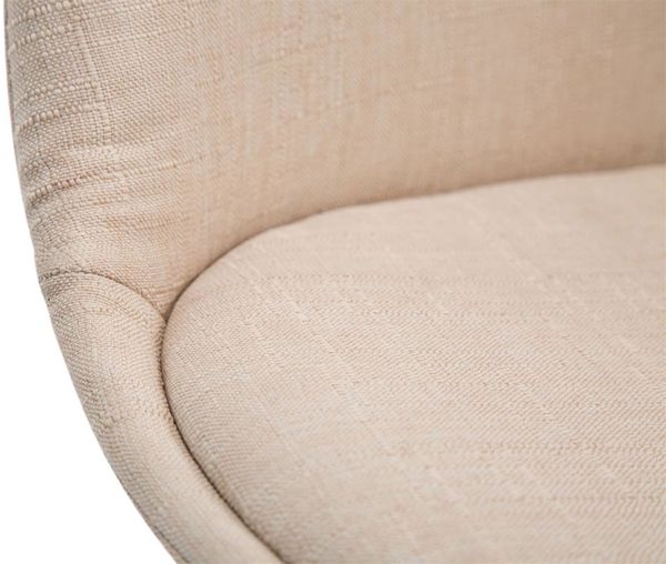 CLP 4er Set Besucherstühle Borneo V2 Stoff mit Polsterung,creme walnuss Bild 6