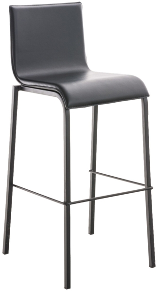 CLP Barhocker Avola Leder Flach B78 Metallgestell schwarz,schwarz
