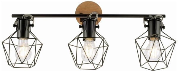 JUST LIGHT 15673-78 Deckenleuchte JARO Holz-natur 3-flammig