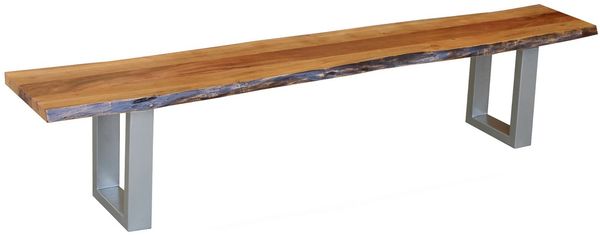 Baumbank Akazie 160 x 38 x 45 walnuss lackiert FREEFORM 2 #05