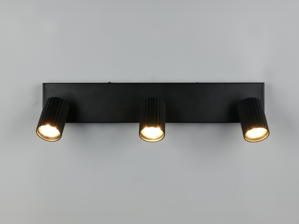 Deckenstrahler SOKA 3-flammig aus Metall Schwarz, Breite 50cm Bild 4