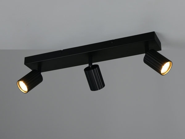 Deckenstrahler SOKA 3-flammig aus Metall Schwarz, Breite 50cm Bild 1