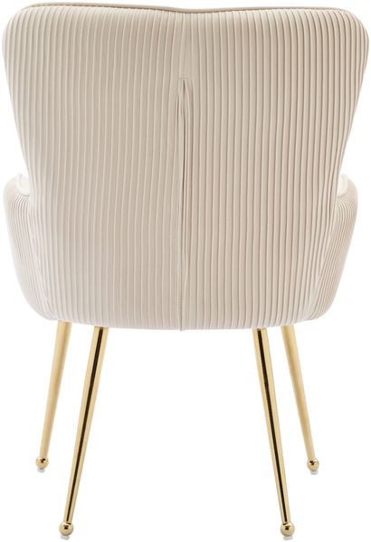 Esszimmerstuhl mit Armlehnen H 83 x T 57 x B 53 cm, Samtbezug Beige/Gold mit Metallfüßen,6er-Set Bild 10
