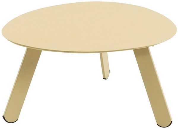 habeig Gartentisch Ovaler Beistelltisch aus Stahl, 74 x 60 x 36 cm, Belastbar bis 25kg, aus Metall