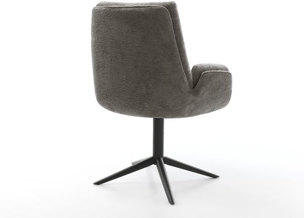 Drehstuhl Clea-Flex Bouclé Soft Schlamm Fußkreuz Schwarz 360° drehbar Wippfunktion Bild 5