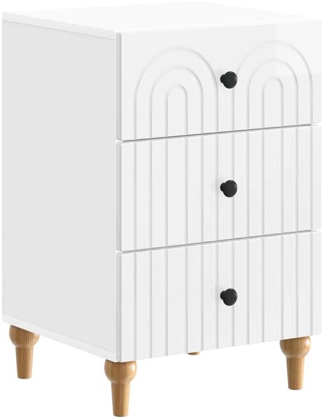 vidaXL Nachttisch Hochglanz Weiß 43x 41 x 66,5 cm Holzwerkstoff 894099