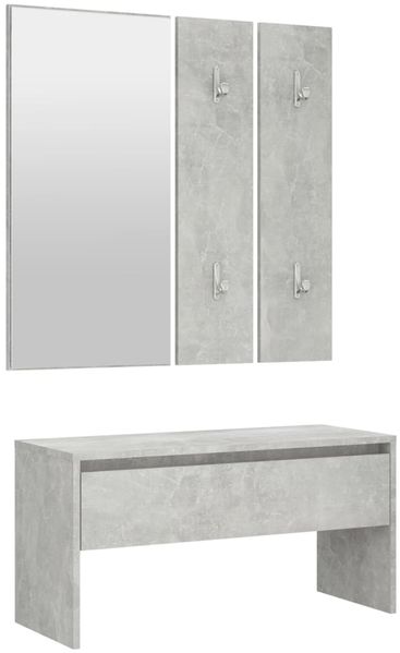 Flurmöbel-Set Betongrau Holzwerkstoff [3082066] Bild 6