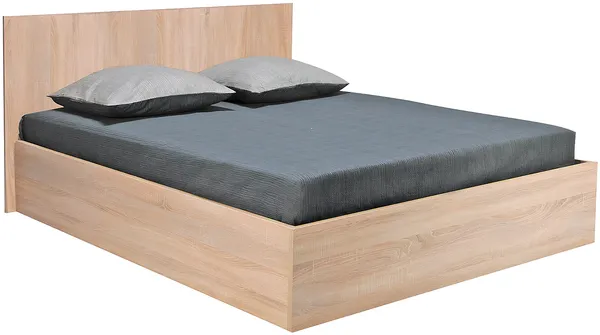 Vente-unique - ELPHEGE Bett Holz, Platte Beige - B 175 cm x H 87,5 cm x L 206,4 cm Bild 4