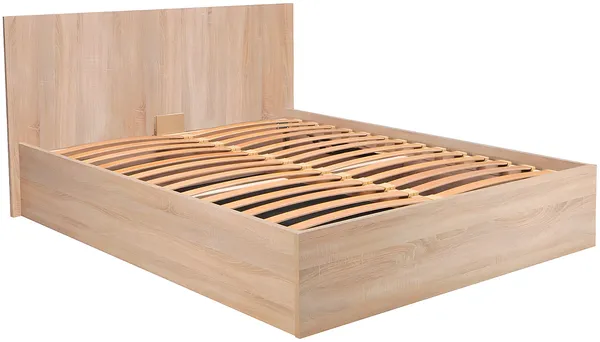 Vente-unique - ELPHEGE Bett Holz, Platte Beige - B 175 cm x H 87,5 cm x L 206,4 cm Bild 3