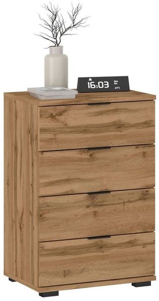 CARO-Möbel Nachtkommode PIANO, Kommode Nachttisch für Boxspringbetten mit 4 Schubladen Nachtschrank m