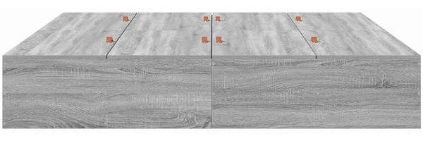 vidaXL Aufbewahrungsbettgestell Graues Sonoma 200 x 200 cm 3335362 Bild 6