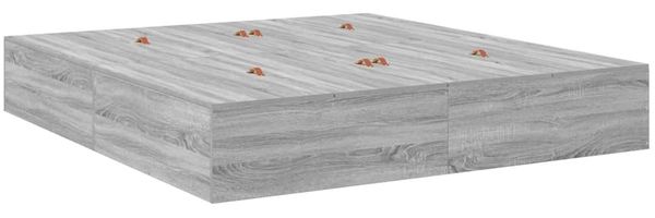 vidaXL Aufbewahrungsbettgestell Graues Sonoma 200 x 200 cm 3335362 Bild 8