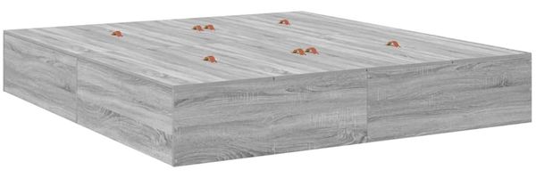 vidaXL Aufbewahrungsbettgestell Graues Sonoma 200 x 200 cm 3335362 Bild 5