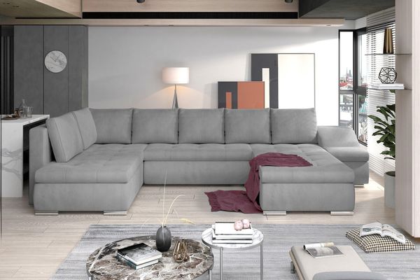 Wohnideebilder Giovanni Grau Ecksofas & Eckcouches GI54