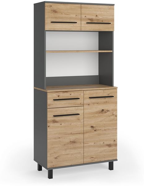 Küchenbuffet Pure Artisan-Eiche/Anthrazit 80.2x40.5 cm Vicco