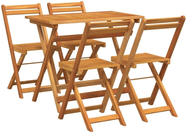 vidaXL Bistrogarnitur 5 pcs Braun Akazie Massivholz 4105503