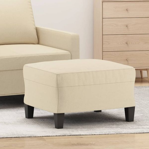 vidaXL Fußhocker Creme 60 x 50 x 41 cm Stoff [349329]
