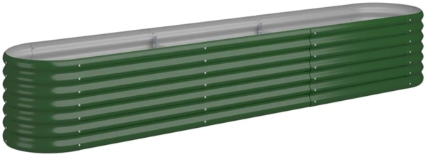 vidaXL Hochbeet Verzinkter Stahl 224x40x36 cm Grün 318873