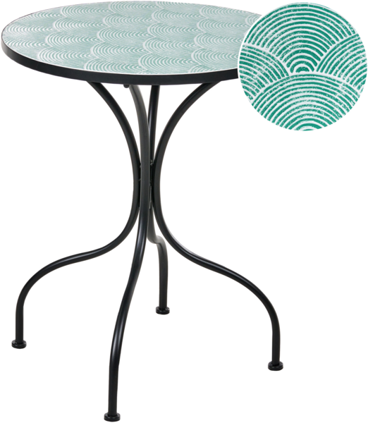 Outdoor Bistrotisch ANAPO 60 cm 60 cm Metall Schwarz