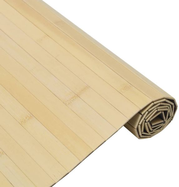 vidaXL Teppich Rechteckig Hell Natur 70x200 cm Bambus 376747 Bild 4