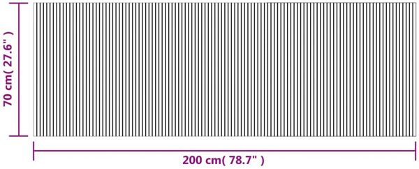 vidaXL Teppich Rechteckig Hell Natur 70x200 cm Bambus 376747 Bild 8