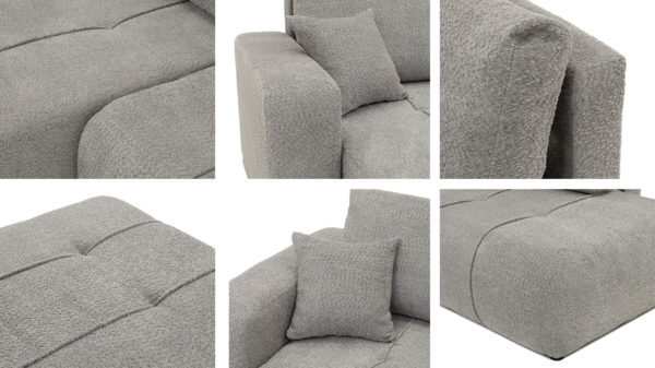 Ecksofa Furyn O Boucle (Farbe: Coral 55, Seite: Rechts) Bild 6