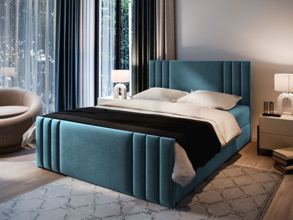 Masseno Boxbett KANES 180x200 cm mit Bonell Matratze und Topper
