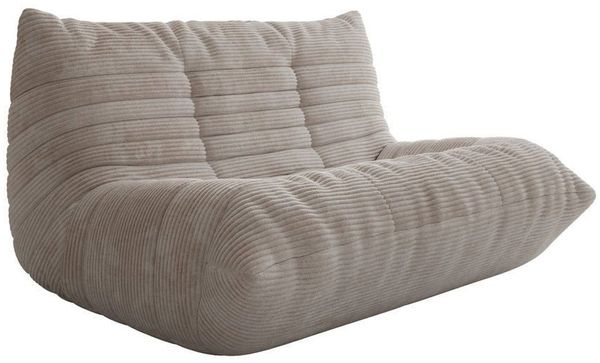 Luxusbetten24 Sofa Designer 2 Sitzer Sofa Calmo, in weichem Cord